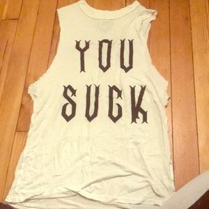 DROP DEAD UK YOU SUCK TANK RARE ITEM